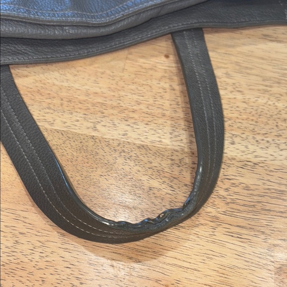 Coach Grey Tote Shoulder bag Carry On Luggage Pebble Leather - Picture 8 of 10